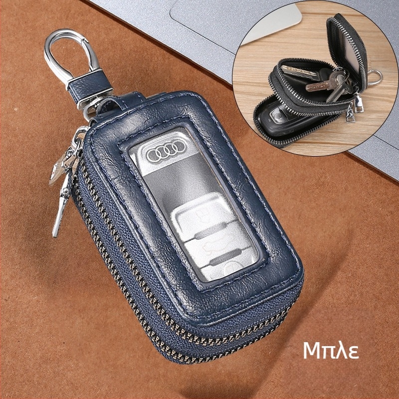 Unisex PU τσάντα κλειδιών με διπλό φερμουάρ, σχέδιο ζώνης μέσης, αστικός μινιμαλισμός, Χειμώνας 2023