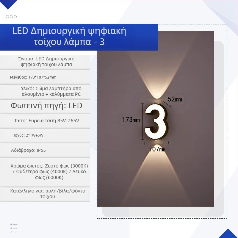 KAKAXI LED τοίχου λαμπτήρας — αλουμινένιο σώμα, PC σκιά, 220V, CE πιστοποιημένο