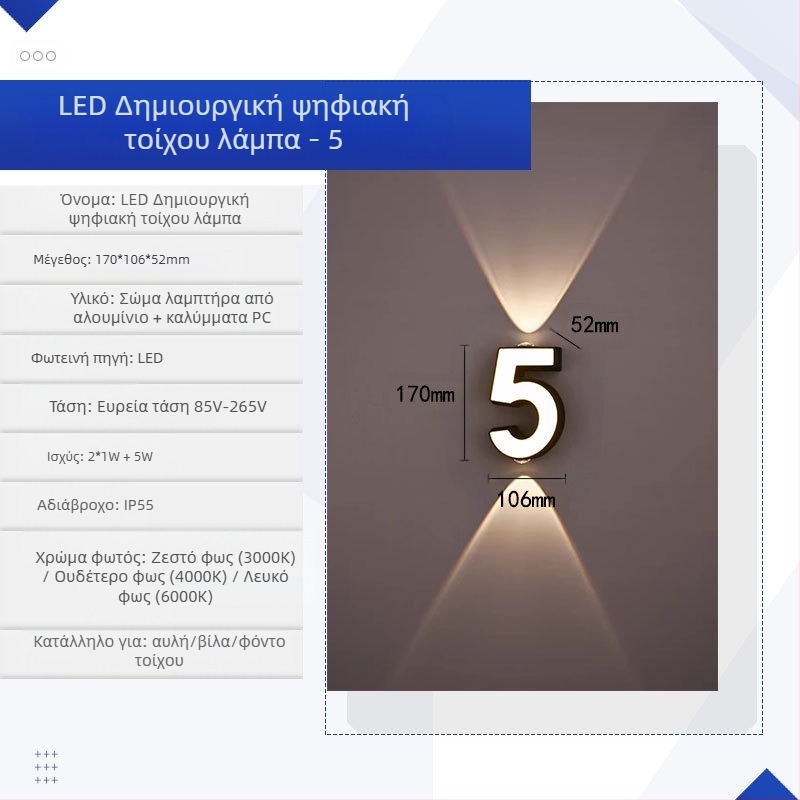 KAKAXI LED τοίχου λαμπτήρας — αλουμινένιο σώμα, PC σκιά, 220V, CE πιστοποιημένο