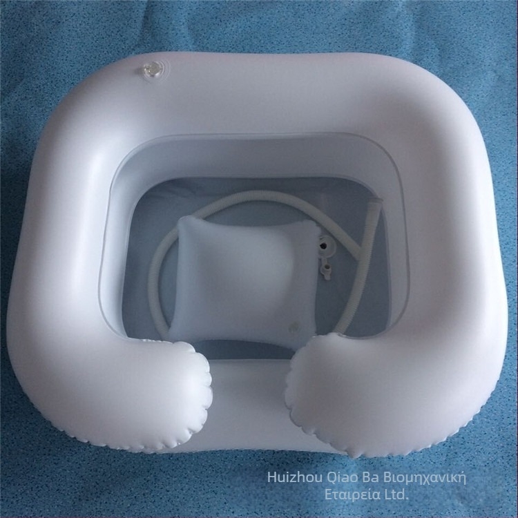 Qiao Ba PVC φουσκωτή λεκάνη για πλύση μαλλιών στο κρεβάτι – φορητή για έγκυες