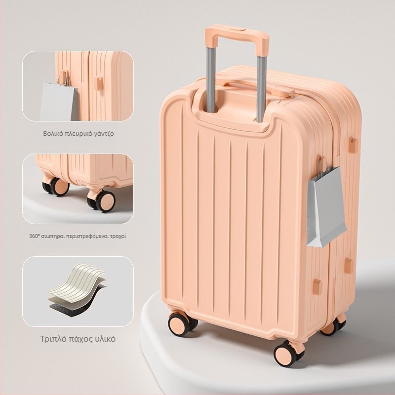 Ταξιδιωτική βαλίτσα ABS+PC, με περιστρεφόμενους τροχούς, φερμουάρ ανοίγματος, για επιχειρηματικά ταξίδια