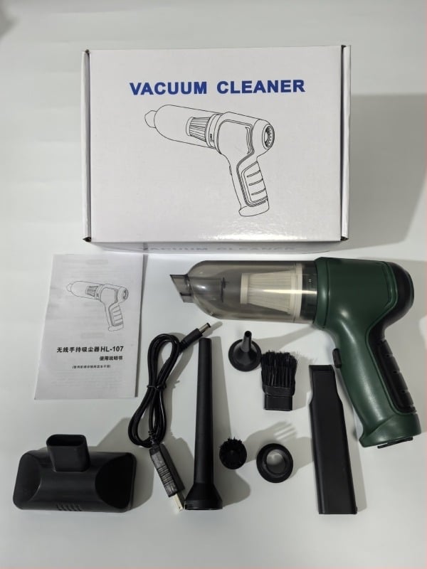 Ασύρματη ηλεκτρική σκούπα για αυτοκίνητο και σπίτι, με κινητήρα χωρίς ψήκτρες, αναρρόφηση 5000 Pa, ενσωματωμένη μπαταρία 1600-2000 mAh, τροφοδοσία USB