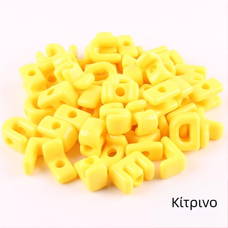 Χάντρες με μεγάλες τρύπες – Ακρυλικές χάντρες με γράμματα του αγγλικού αλφαβήτου, DIY εξαρτήματα κοσμημάτων, φινίρισμα βαφής για ψήσιμο, μοντέρνο στυλ, τοτέμ μοτίβο