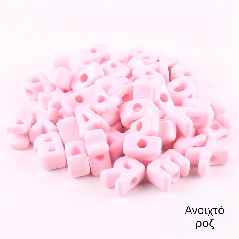 Χάντρες με μεγάλες τρύπες – Ακρυλικές χάντρες με γράμματα του αγγλικού αλφαβήτου, DIY εξαρτήματα κοσμημάτων, φινίρισμα βαφής για ψήσιμο, μοντέρνο στυλ, τοτέμ μοτίβο