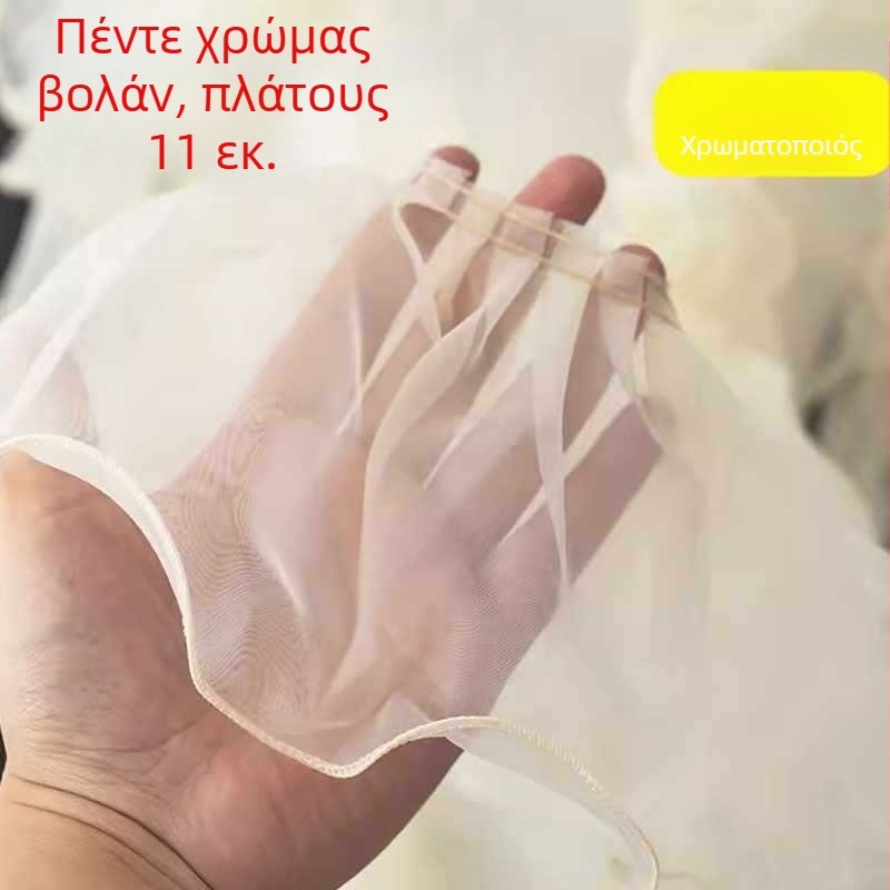 Διαφανής δαντέλα με εξάγωνο πλέγμα, νήμα πολυεστέρα, μεγάλο κυματιστό σχέδιο, για χειροτεχνίες