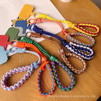 Λουρί τηλεφώνου για τον καρπό, ρυθμιζόμενος πλεκτός νάιλον, χειροποίητο, unisex, μεταλλική αγκράφα, Zhenge