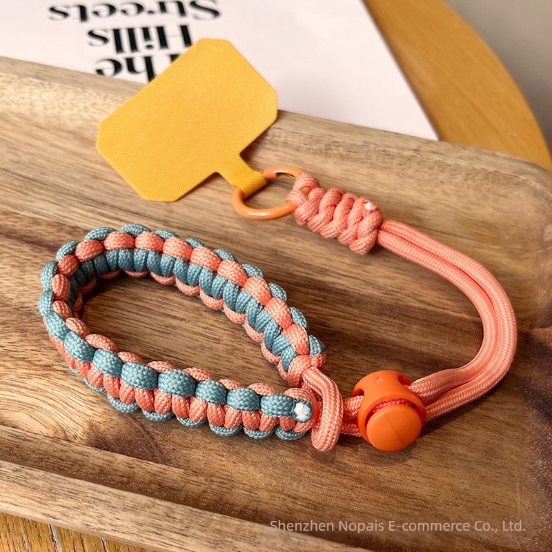 Λουρί τηλεφώνου για τον καρπό, ρυθμιζόμενος πλεκτός νάιλον, χειροποίητο, unisex, μεταλλική αγκράφα, Zhenge