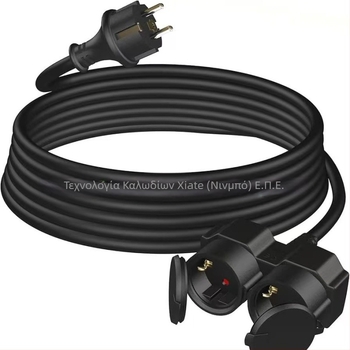 MT Υ-σχήματος καλώδιο επέκτασης ισχύος με δύο πρίζες, εξωτερικά αδιάβροχο, PVC περίβλημα, CE πιστοποίηση, 3C 2011010101472172