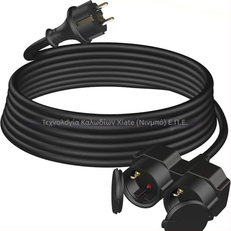 MT Υ-σχήματος καλώδιο επέκτασης ισχύος με δύο πρίζες, εξωτερικά αδιάβροχο, PVC περίβλημα, CE πιστοποίηση, 3C 2011010101472172