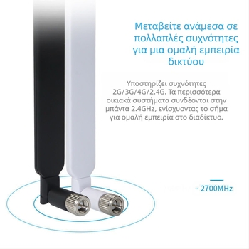 Δρομολογητής με 4G LTE κεραία αυτοκόλλητης τοποθέτησης — ομνιδιευθυνόμενη κεραία, υψηλό κέρδος σήματος για χρήση σε οχήματα