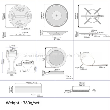 Αξεσουάρ πιάνου – μέταλλο • μοντέλο F15 • συσκευασία: πλαστική σακούλα