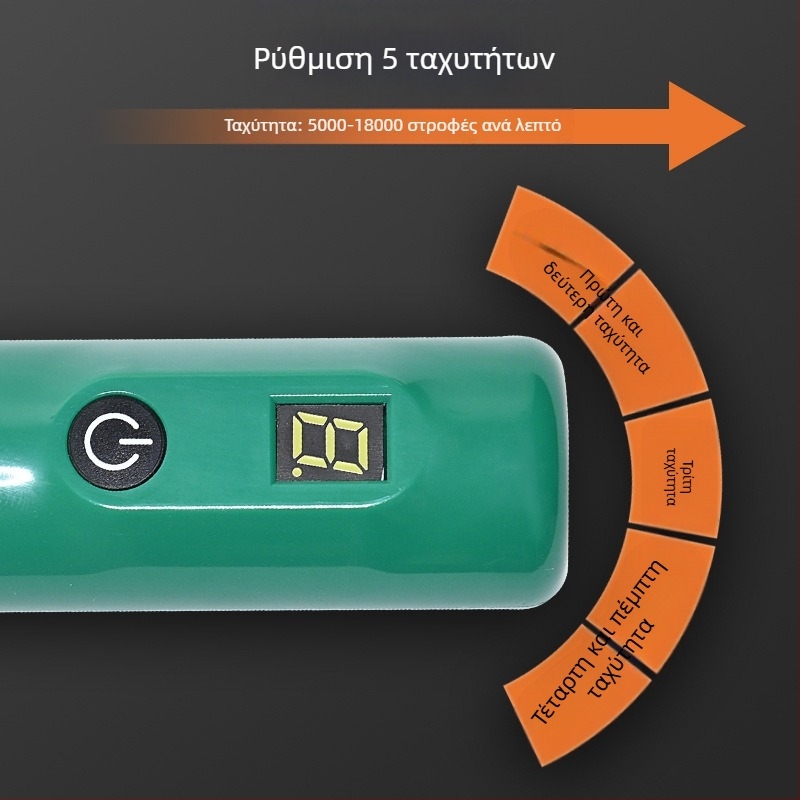 Χειροκίνητο ηλεκτρικό εργαλείο λείανσης και γυαλίσματος για νεφρίτη και ξυλογλυπτική — Quandi, επαναφορτιζόμενη μπαταρία λιθίου, γυάλισμα (Quandi; επαναφορτιζόμενη μπαταρία λιθίου; γυάλισμα)