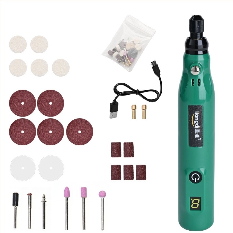 Χειροκίνητο ηλεκτρικό εργαλείο λείανσης και γυαλίσματος για νεφρίτη και ξυλογλυπτική — Quandi, επαναφορτιζόμενη μπαταρία λιθίου, γυάλισμα (Quandi; επαναφορτιζόμενη μπαταρία λιθίου; γυάλισμα)