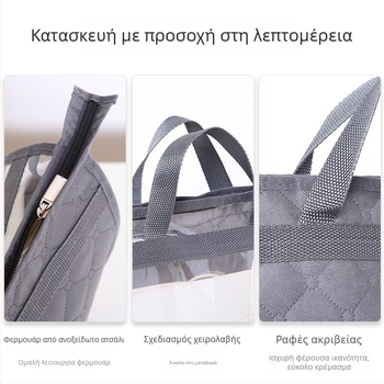Μονόστρωτη διαφανής PVC αδιάβροχη θήκη αποθήκευσης για γυναικείες τσάντες, κρεμάμενη