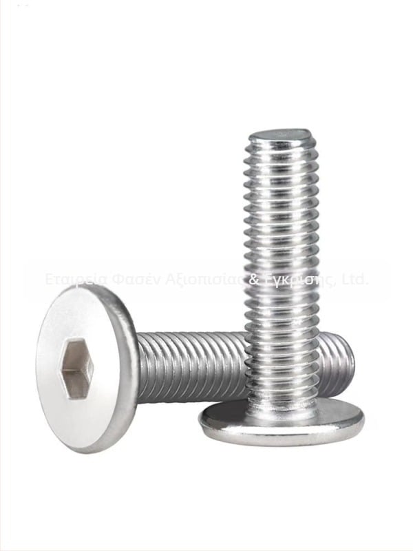 Fasseng βίδες με επίπεδη κεφαλή εξάγωνου σχήματος, A2-70, JB/ZQ 4352-2006