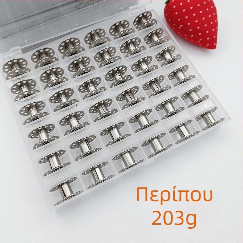 Διαφανής θήκη μπομπινών με νήματα, 36 διαμερίσματα και 25 διαμερίσματα, σετ μπομπινών με σταθερά χρώματα για ράψιμο