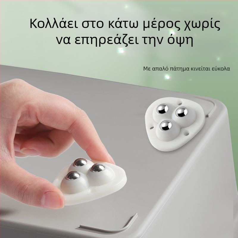 Τροχαλία με ρουλεμάν για έπιπλα – αθόρυβος, καθολικός τροχός με κολλητή εγκατάσταση