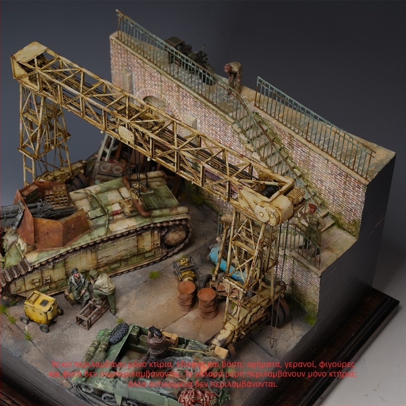 Ξύλινο κιτ αρχιτεκτονικού μοντέλου σκηνής – εξωτερικό εργοστάσιο, σετ συναρμολόγησης Ke zuo, μη ηλεκτρικό