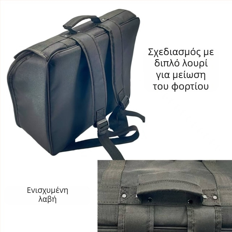 Τσάντα μουσικών οργάνων για μπάσο — Πολυεστερικό υλικό, επένδυση πολυεστέρα, καμπύλος ιμάντας ώμου, ανθεκτική στη φθορά, μειώνει το φορτίο