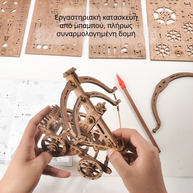 Ξύλινο παζλ 3D: αρχαίο κατασκευαστικό πείραμα και πολιορκητική άμαξα, εκπαιδευτικό παιχνίδι για αγόρια, OEM λογότυπο προσαρμογή (υλικό: ξύλο; κατηγορία: 3D παζλ; ηλικία: 14+; προσαρμογή: διαθέσιμη)