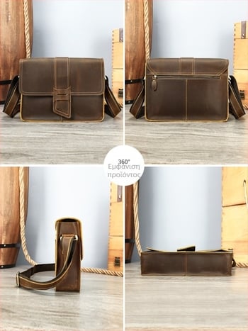 Ανδρική δερμάτινη τσάντα ώμου, δέρμα πρώτης ποιότητας, επένδυση πολυεστέρα, καλοκαίρι 2025, κατάλληλη για επιχειρηματικά ταξίδια