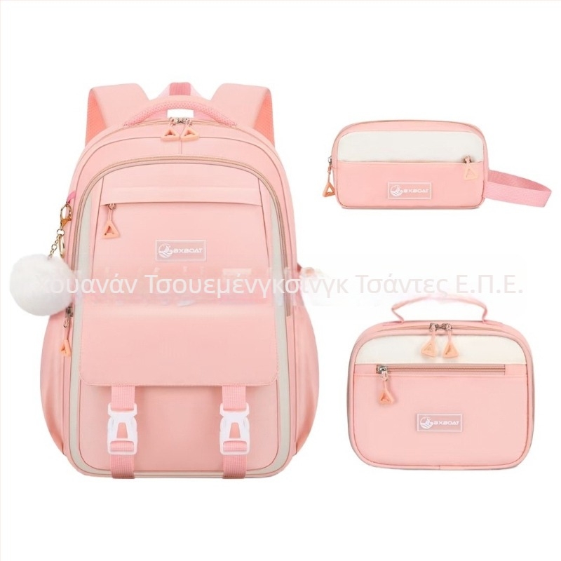 Τριπλό σετ σχολικών σακιδίων για μαθήτριες γυμνασίου — Oxford ύφασμα, αναπνεόμενο, αδιάβροχο, ανθεκτικό, αντικλοπής, μοντέλο 25106, anime σχέδιο, ιμάντες αεροσφυξ, επένδυση πολυεστέρας, Άνοιξη 2025.