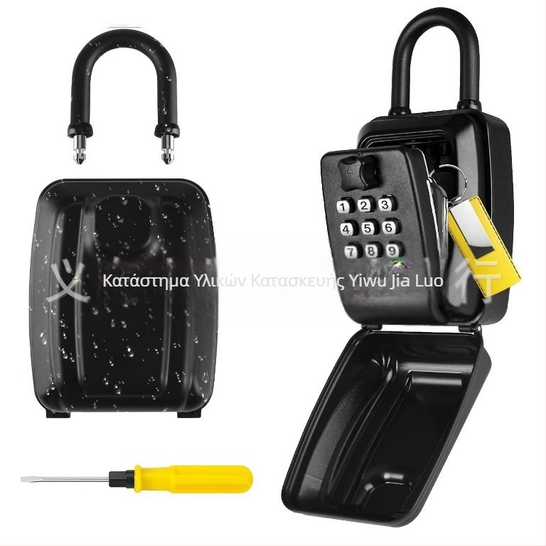 Μηχανική θήκη κωδικού με κουμπί από κράμα αλουμινίου | 1 χιλιοστός ράβδος κλειδώματος | για κλειδιά, τραπεζικές κάρτες και κάρτες ταυτότητας | μοντέρνος μινιμαλιστικός σχεδιασμός