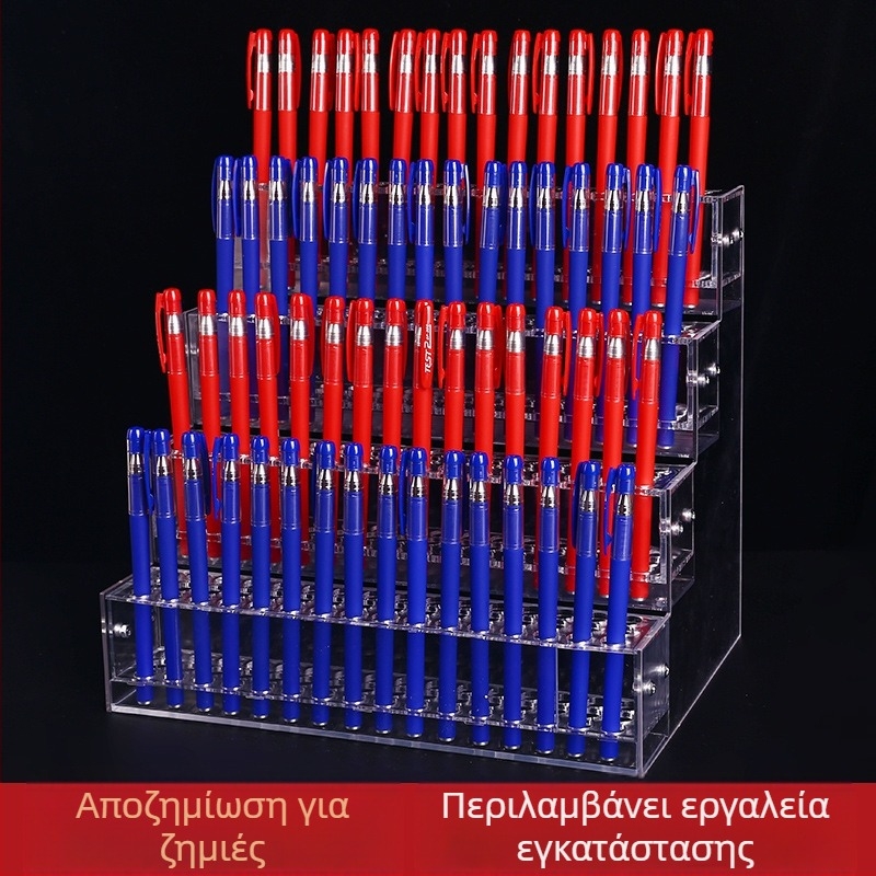 Ακρυλικό ράφι προβολής αξεσουάρ μαλλιών με πολυεπίπεδο δέκτη – πλαστική κατασκευή; 1–4 επίπεδα; οπές 48/96/144/192