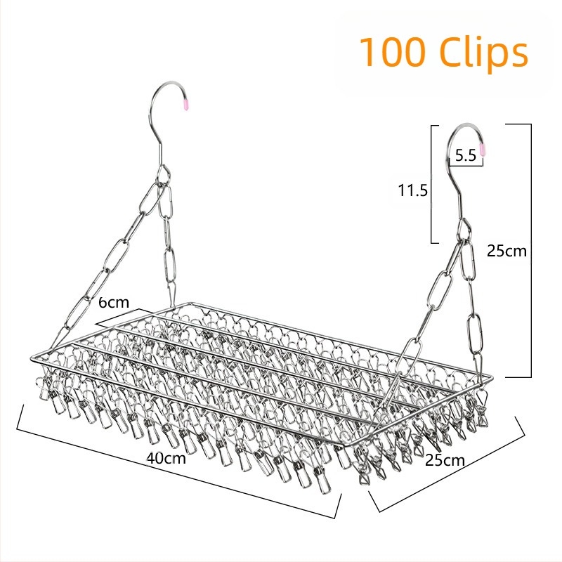 Ανοξείδωτη κρεμάστρα ρούχων, φορητή συσκευή στέγνωσης με κυκλικό σχεδιασμό κλιπ, μοντέλο DC022