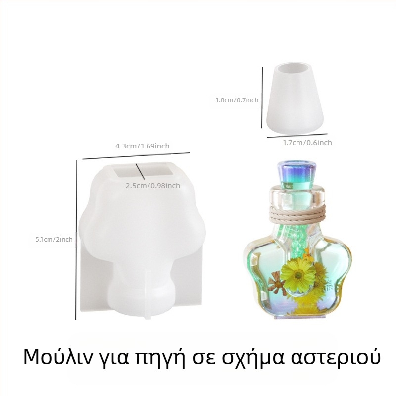 Καλούπια DIY Κοσμημάτων: Σιλικόνης Φόρμες για Drift Bottle και Bottle Ευχών, Κρυσταλλική Ρητίνη Lake Light Stone Color, Άνοιξη 2025