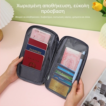 Θήκη Διαβατηρίου και Εγγράφων – Oxford ύφασμα, επένδυση πολυεστέρα, οργάνωση καρτών και εισιτηρίων, για άνδρες και γυναίκες, στυλ αστικό μινιμαλιστικό