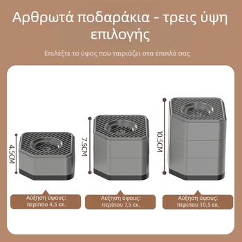 Πέλμα ποδιών για πλυντήριο ρούχων και ψυγείο – αντιολισθητικό, ρυθμιζόμενο, κινητό, χωρίς εγκατάσταση, πλαστικό