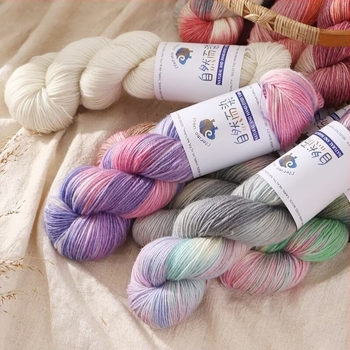 Dopamine χειροποίητο βαμμένο μαλλί νήμα, 100 g, χωρίς κόμπους, ζεστό, στριφτό νήμα, Good Color