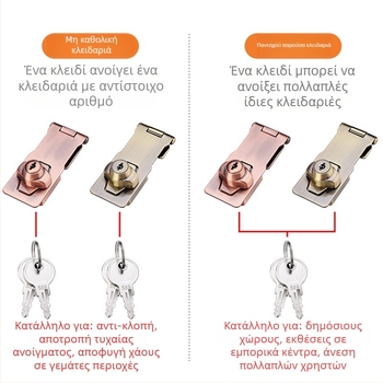 Κλειδαριά ντουλαπιού με εγκατάσταση χωρίς τρύπημα — μοντέλο HSD-12; κατάλληλη για ντουλάπες, συρτάρια, ψυγεία και καταψύκτες