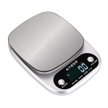 Κουζινική ηλεκτρονική ζυγαριά K305, χωρητικότητα 10 kg, σώμα από ανοξείδωτο ατσάλι/ABS πλαστικό/αλουμίνιο, ηλεκτρονική μέτρηση, τροφοδοσία με μπαταρία (ξηρή ή επαναφορτιζόμενη λιθίου).