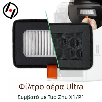 Φίλτρο αέρα HEPA13 με ενεργό άνθρακα για τον εκτυπωτή Bambu X1/P13D