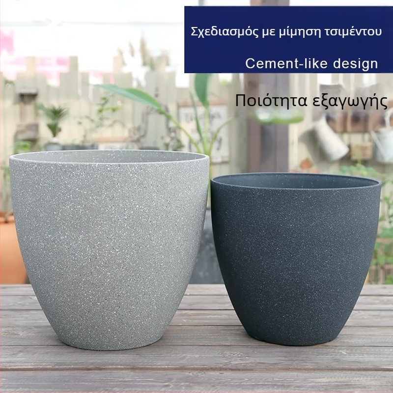 Γλάστρα από ρητίνη, αναπνέουσα, ανθεκτική στη διάβρωση και σταθερή· κατάλληλη για γραφείο ή δάπεδο.