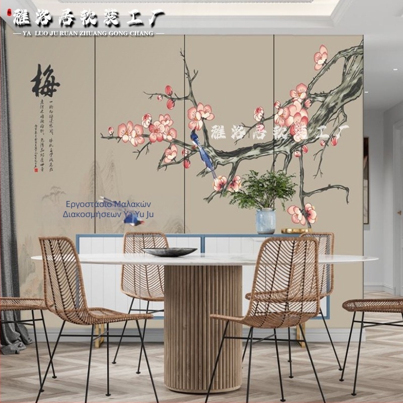 Κάλυψη τοίχου με κέντημα, Νέο κινεζικό στυλ, ανθεκτικό στην υγρασία, υψηλής ποιότητας, από τη Yaliju Soft Furnishings