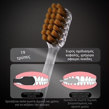 Han Bing K221 χειροκίνητη οδοντόβουρτσα για ενήλικες, κουτί δώρου 4 τεμάχια