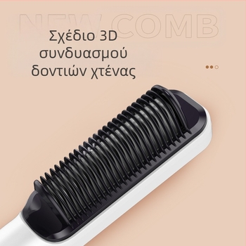 Χτενάκι ισιώματος μαλλιών με επίστρωση τιτανίου-τουρμαλίνης και αρνητικά ιόντα, 15 επίπεδων ρύθμισης θερμοκρασίας, 45W στα 220V (ενσύρματο)