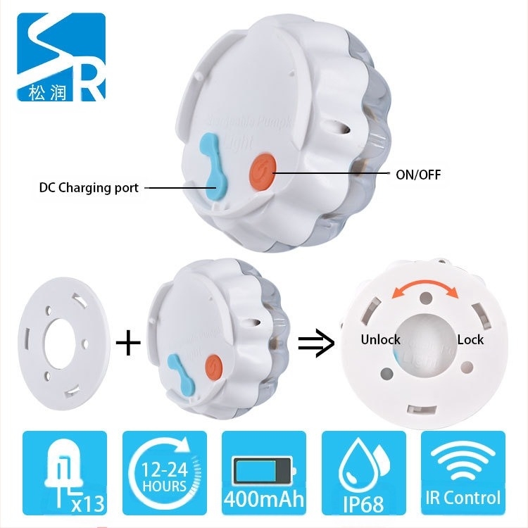Υποβρύχιο LED φως με τηλεχειριστήριο, 5V είσοδος, 13 LED, IP68 αδιάβροχο, ζωή 30.000 ωρών, για ενυδρεία και υδάτινες διακοσμήσεις