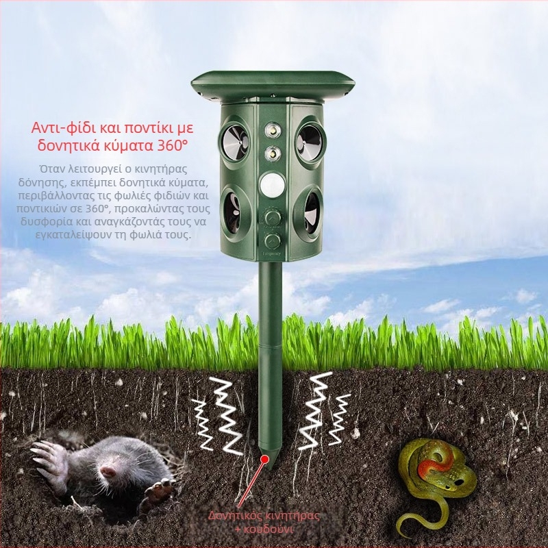 Εξωτερικό αποτρεπτικό ζώων - 12V, 5W, υπερηχητικό εύρος 13,5–45,5 kHz, μοντέλο 669A, σωληνοειδής σχεδίαση