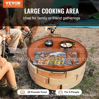 Φορητός στρογγυλός μπάρμπεκιου φούρνος-πιάτα για κάμπινγκ – Μέταλλο, πτυσσόμενος, Μοντέλο 103-2, 3,5 κιλά, εξυπηρετεί 3–5 άτομα