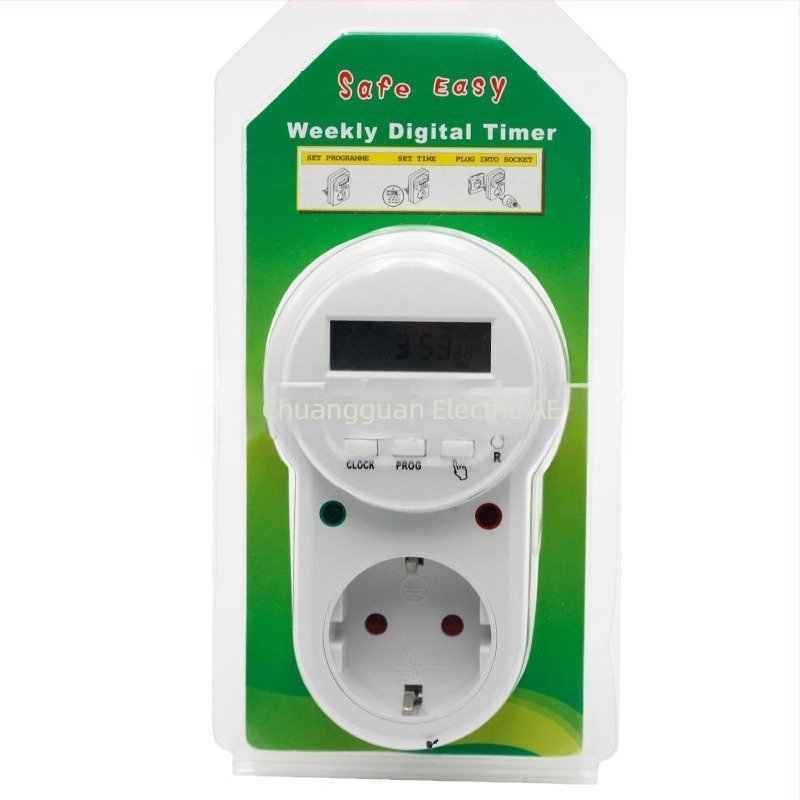 Πρίζα με χρονοδιακόπτη, μάρκα Cier, λειτουργία χρονισμού, θερμοκρασιακό εύρος -10 °C έως +55 °C