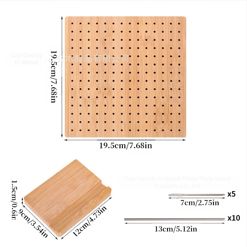 Πίνακας πλεξίματος από μπαμπού και ξύλο με χειροποίητο πλαίσιο και δίχτυ μαλλιού — μοντέρνο στυλ, θερμοκρασία λειτουργίας 180, μάρκα ER5356