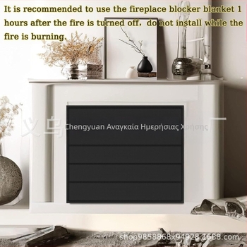 Μαγνητικό κάλυμμα τζακιού με φράγμα ρεύματος — ύφασμα 420D Oxford, μοντέρνο απλό στυλ, κάλυμμα σκόνης για το τζάκι