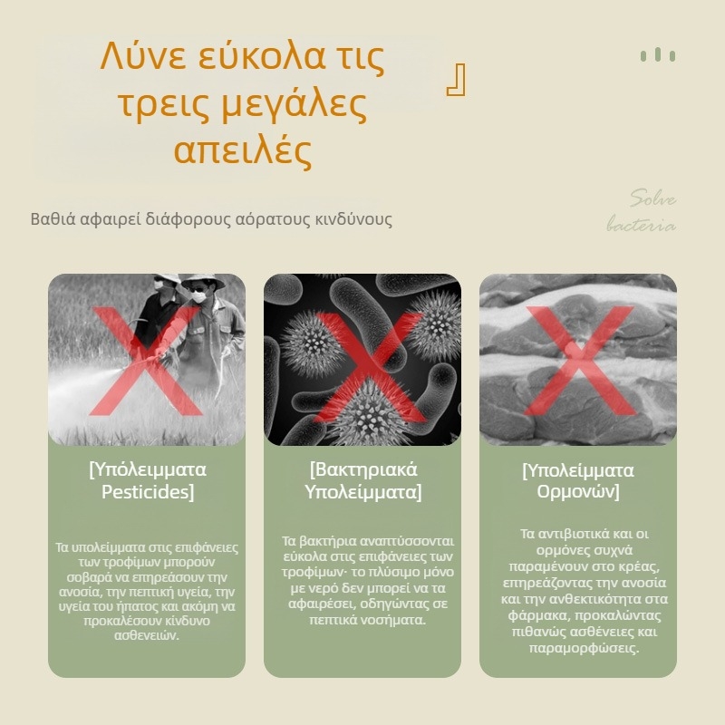 Οικιακό φορητό αποτοξινωτής φρούτων και λαχανικών με μηχανικό έλεγχο, μοντέλο GYA576, χωρητικότητα έως 4 L, 5V, 10W