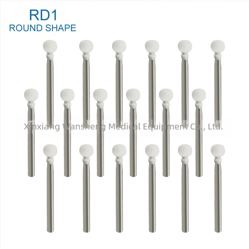 Οδοντιατρική κεφαλή υψηλής ταχύτητας λείανσης, κεραμική κεφαλή λείανσης FL2 CN1 RD1, συσκευασία 100 τεμάχια