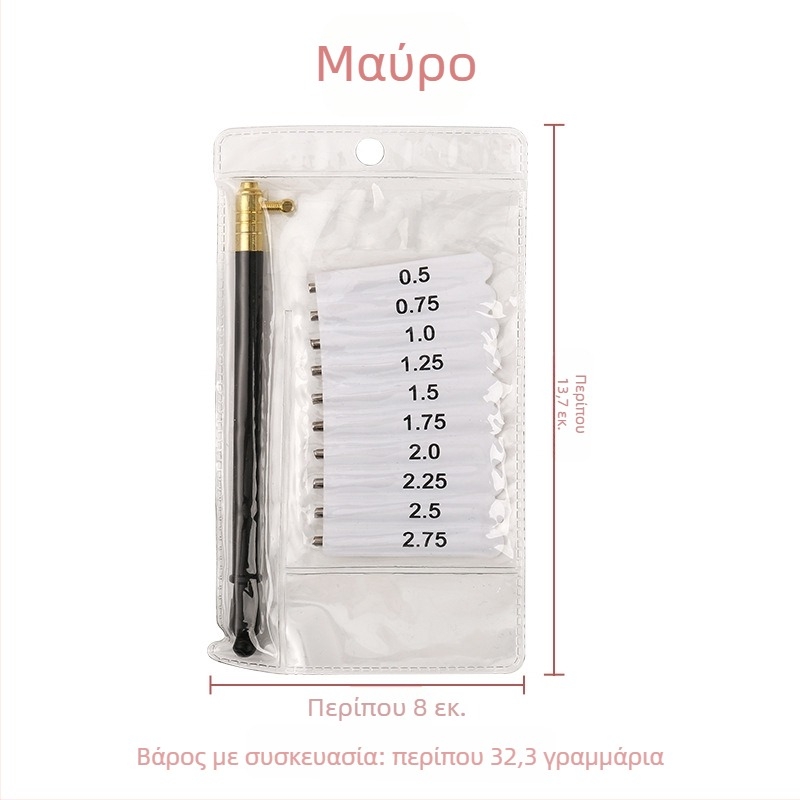 Βελονάκι κροσέ με μεταλλική λαβή και εναλλάξιμα κεφάλια, συμπαγές χειροποίητο εργαλείο για δαντέλα