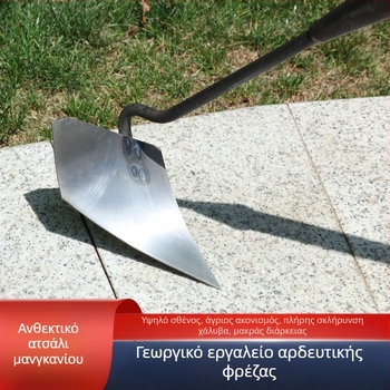 Τριγωνικό φτυάρι από παχυσμένο κράμα μανγκανίου για τάφρους και χαλάρωση εδάφους με αιχμηρή άκρη, γεωργικό εργαλείο τάφρων και φύτευσης.